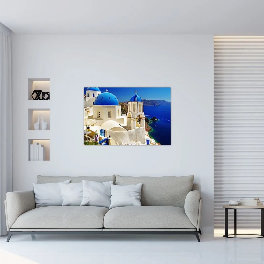 Obraz - Santorini, Grécko (90x60 cm)