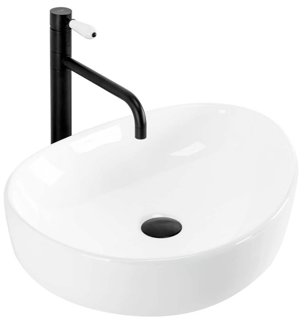 Rea Vanila, umývadlo na dosku 510x400x130 mm, biela lesklá, REA-U8422