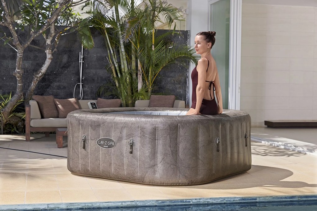 BESTWAY Lay-Z-Spa Rome EnergySense Smart AirJet Vírivka, 180 x 180 x 71 cm, 6 osôb 6001K