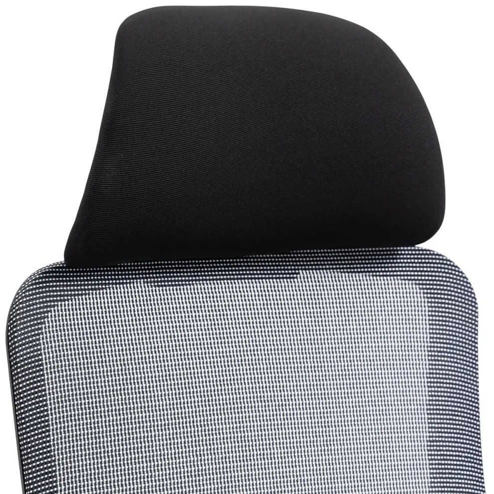 Kancelárska ergonomická stolička BULMA — sieťovina / látka, čierna