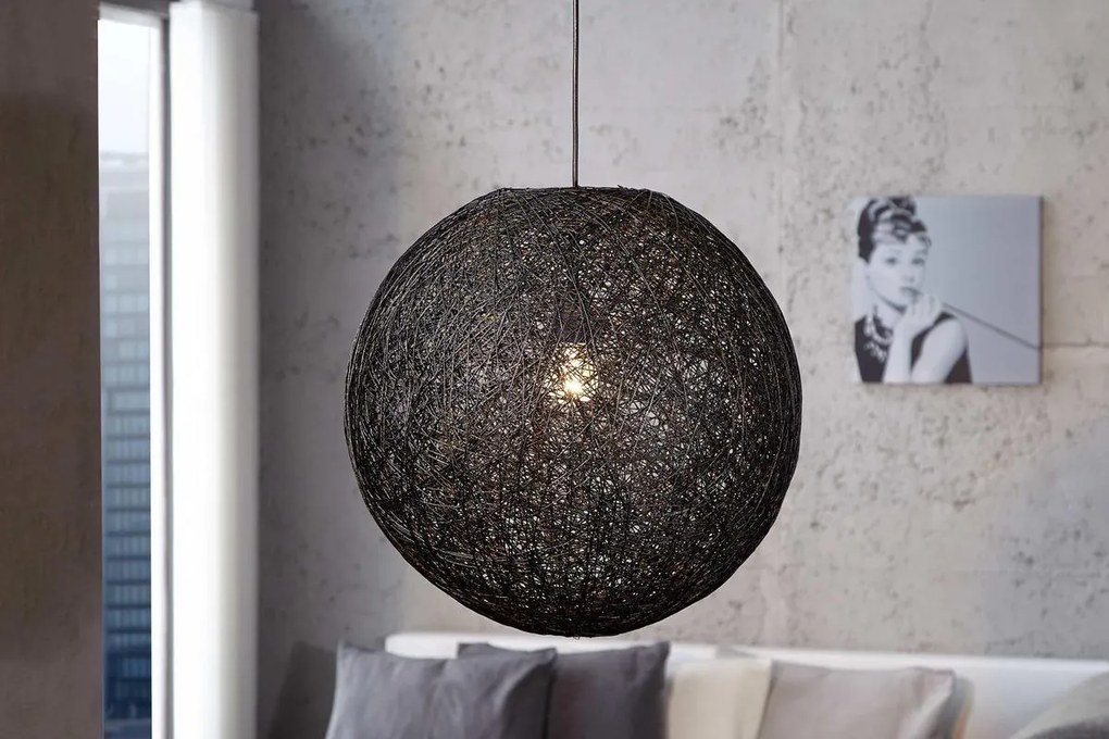Lampa Wrap čierna 45cm