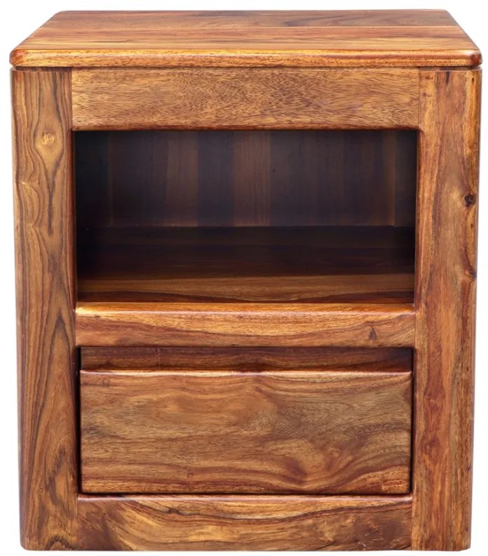 Nočný stolík 45x50x40 Tina z indického masívu palisander Svetlomedová