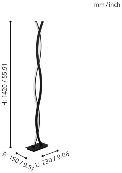 Eglo 99319 - LED Stojacia lampa LASANA LED/32W/230V