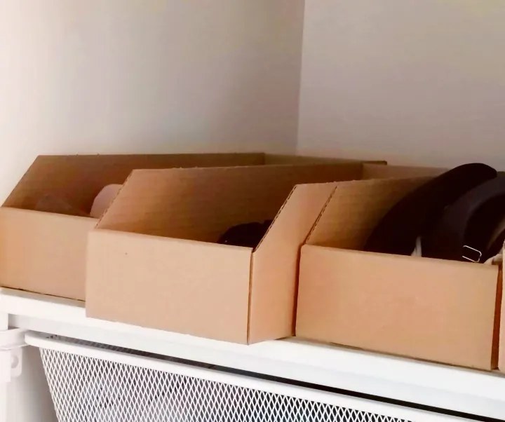 Úložné boxy na oblečenie, organizéry do skrine EKO KARTON 15 x 30 cm