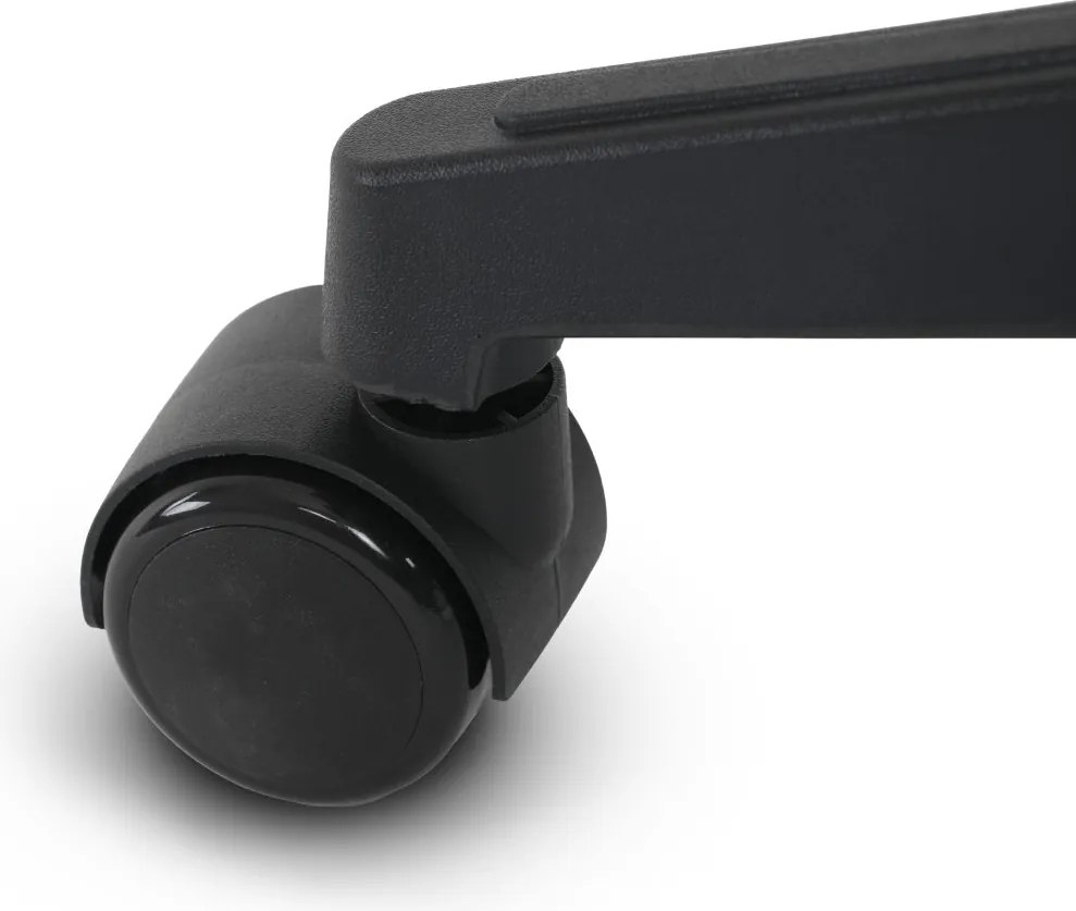 Kancelárska ergonomická stolička TRAGEL — sieťovina / látka, čierna