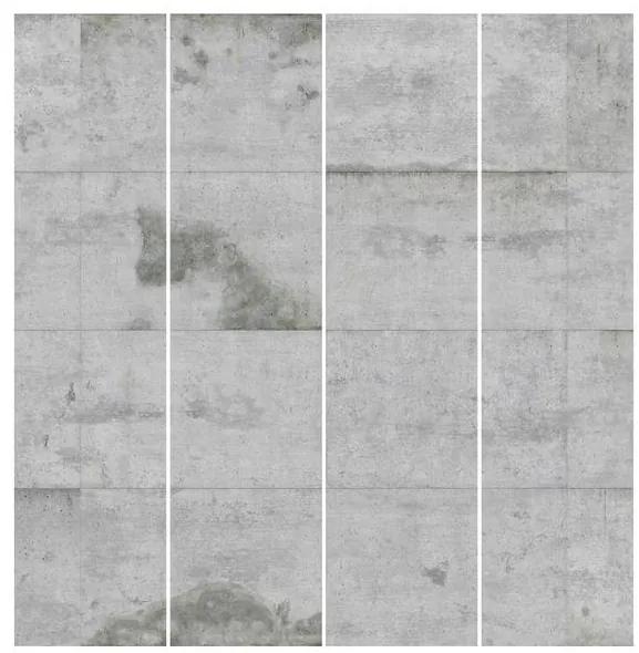 MANUFACTURER -  Súprava posuvnej záclony - Veľké betónové dosky - 4 panely