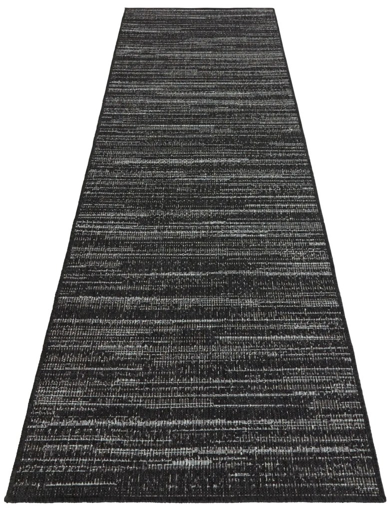 ELLE Decoration koberce Kusový koberec Gemini 105549 Night Silver z kolekcie Elle – na von aj na doma - 80x250 cm