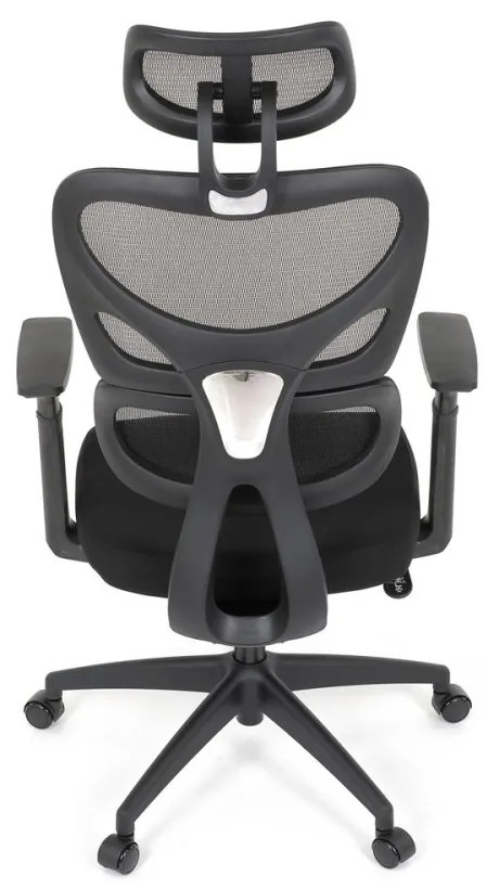 Kancelárska ergonomická stolička GRANT - sieť, látka, čierna