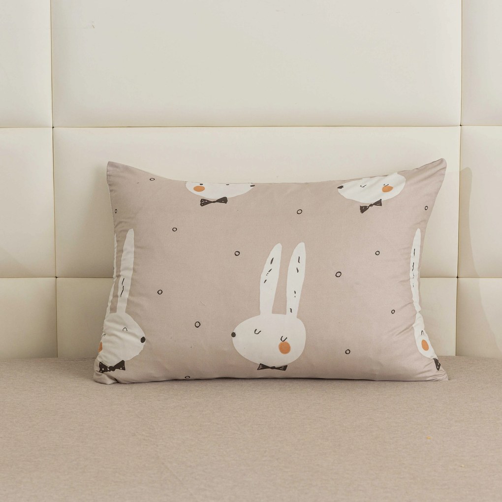 Plachta z mikrovlákna 140x240 cm a povlak na vankúš 50x70 cm WHITE RABBIT, béžová