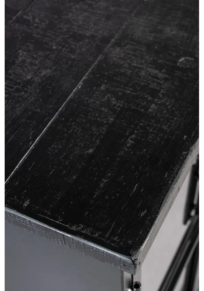 Čierna kovová vitrína 65x105 cm Ferre – White Label