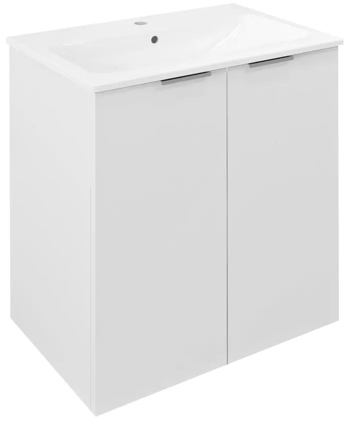 Sapho, CIRASA umývadlová skrinka 58x64x39cm, 2x dvierka, biela lesk, CR581-3030