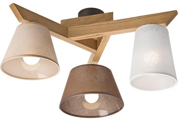 Prisadený luster ANTONIO 3xE14/40W/230V dub