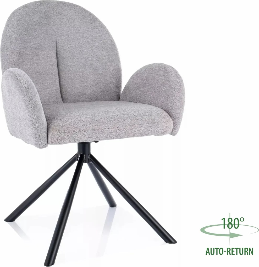 SI Stolička Planet Raven svetlo šedá