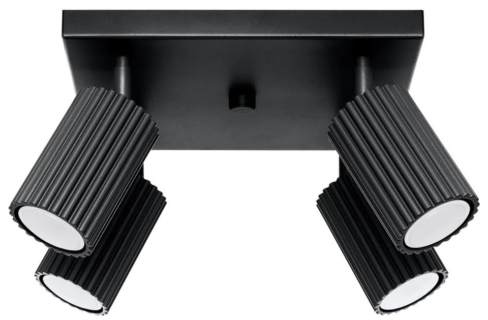 Čierne kovové bodové svietidlo ø 6,5 cm Gleam – Sollux