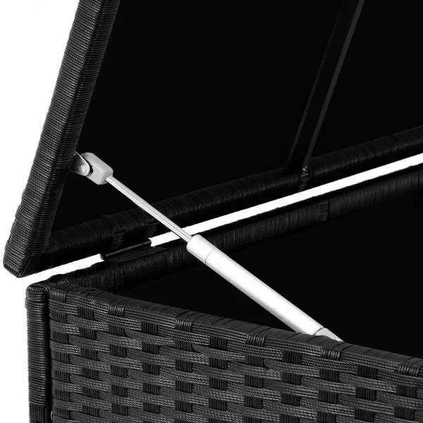 InternetovaZahrada - Úložný box 122cm x 56cm x 61cm - čierna s kolieskom