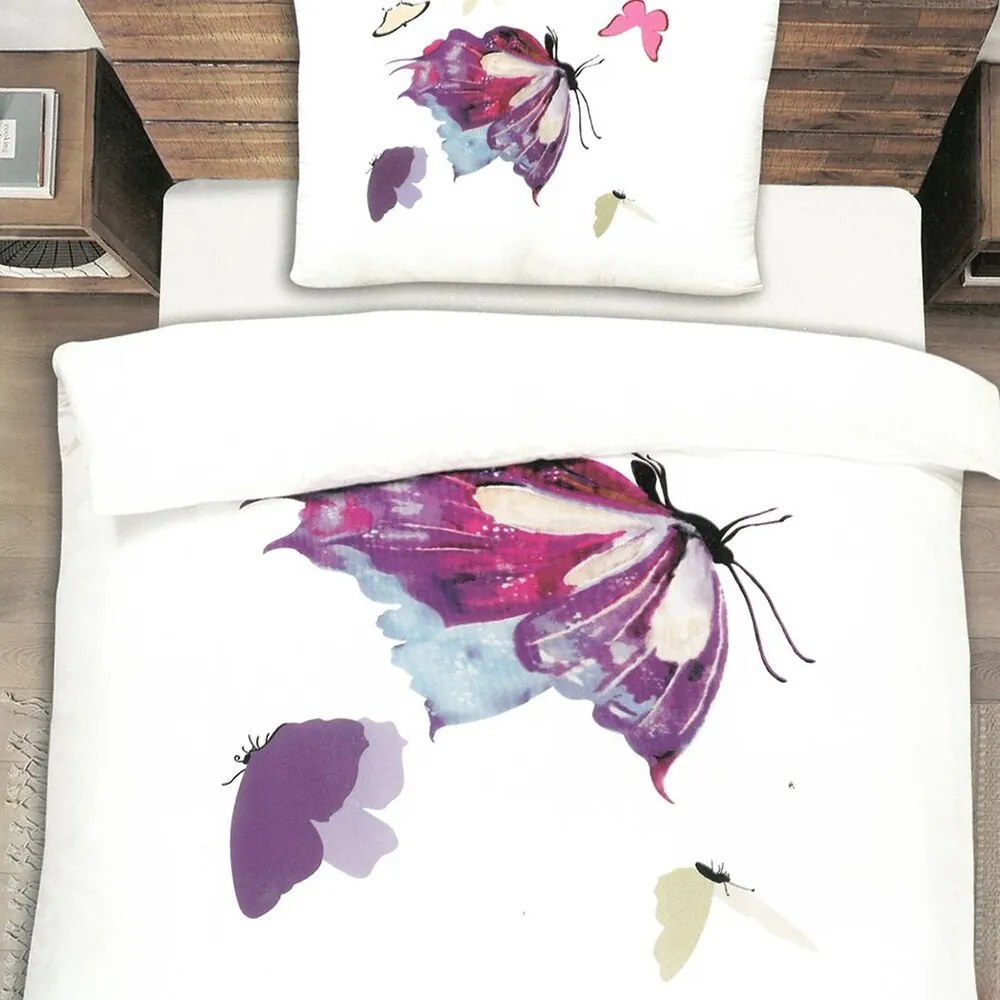 Obliečky VARIA BUTTERFLY WHITE 140x200 cm