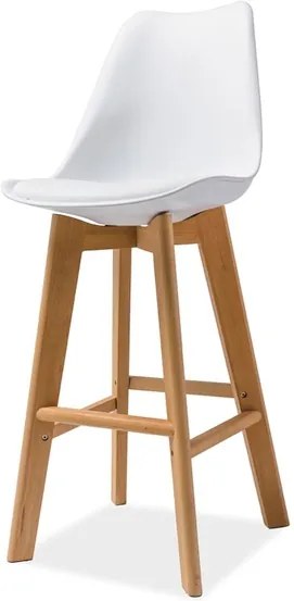 Najlacnejsinabytok KRIS barová stolička, buk/biela