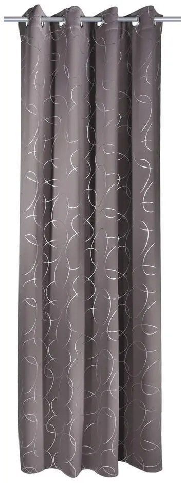 Tmavosivý záves 135x245 cm Circles – Sehlbach