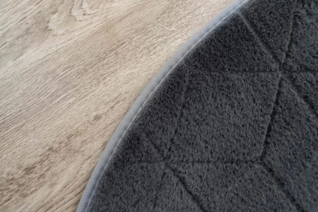 Koberec RABBIT 3D sivý kruh