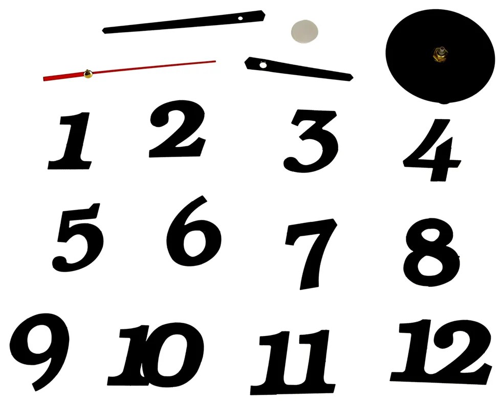 KIK Nástěnné hodiny černé 12 hodin