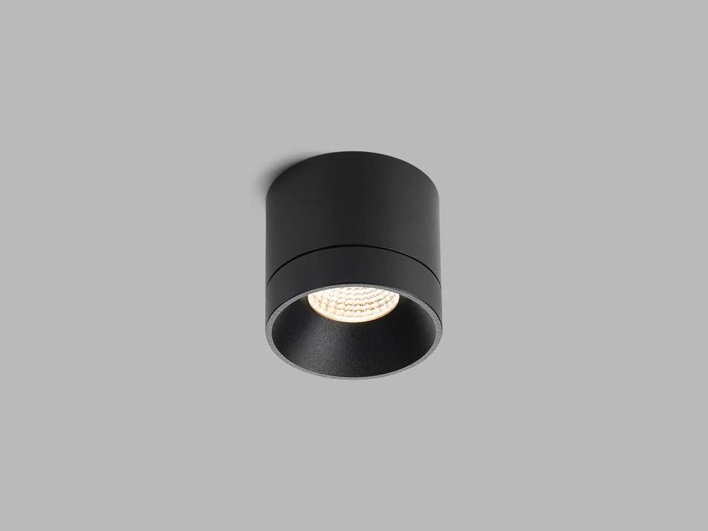 LED2 Bodové stropné LED osvetlenie TINY, 8W, teplá biela, okrúhle, čierne