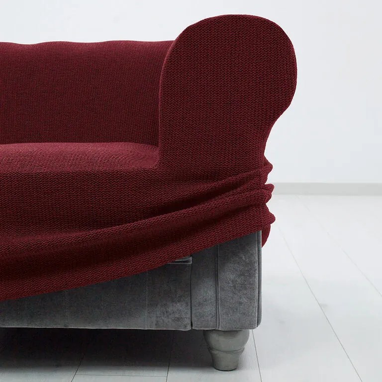 Super strečové poťahy HARMONIA bordó kreslo (š. 70 - 110 cm)