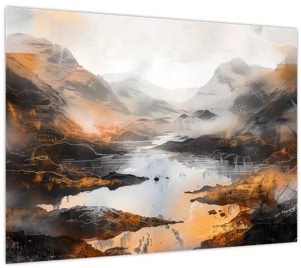 Obraz - Maľba horskej krajiny (70x50 cm)