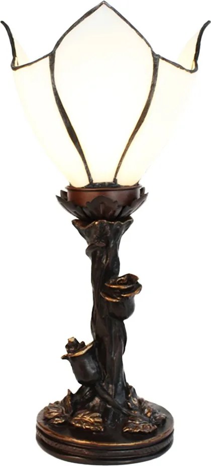 Nástěnná lampa Tiffany Flower White - Ř 18*32 cm E14/max 1*25W