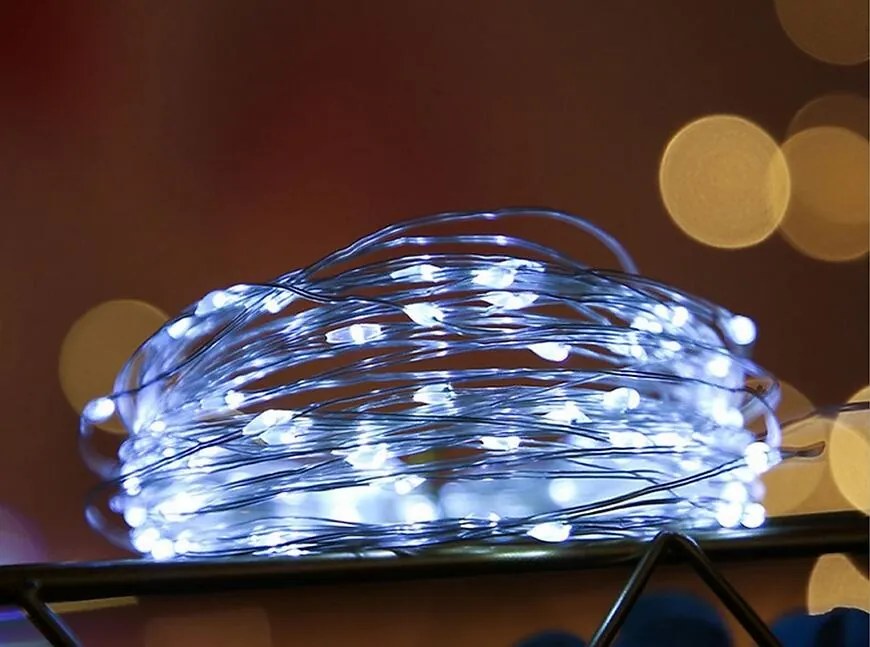 Vianočné svetielka 100l kvapky 10/19/nik bat. cw