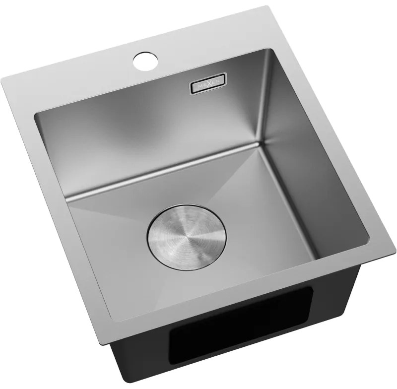 Mexen Solix, 1-komorový nerezový drez 400 x 450 mm, brúsená oceľ, 6401401000-01