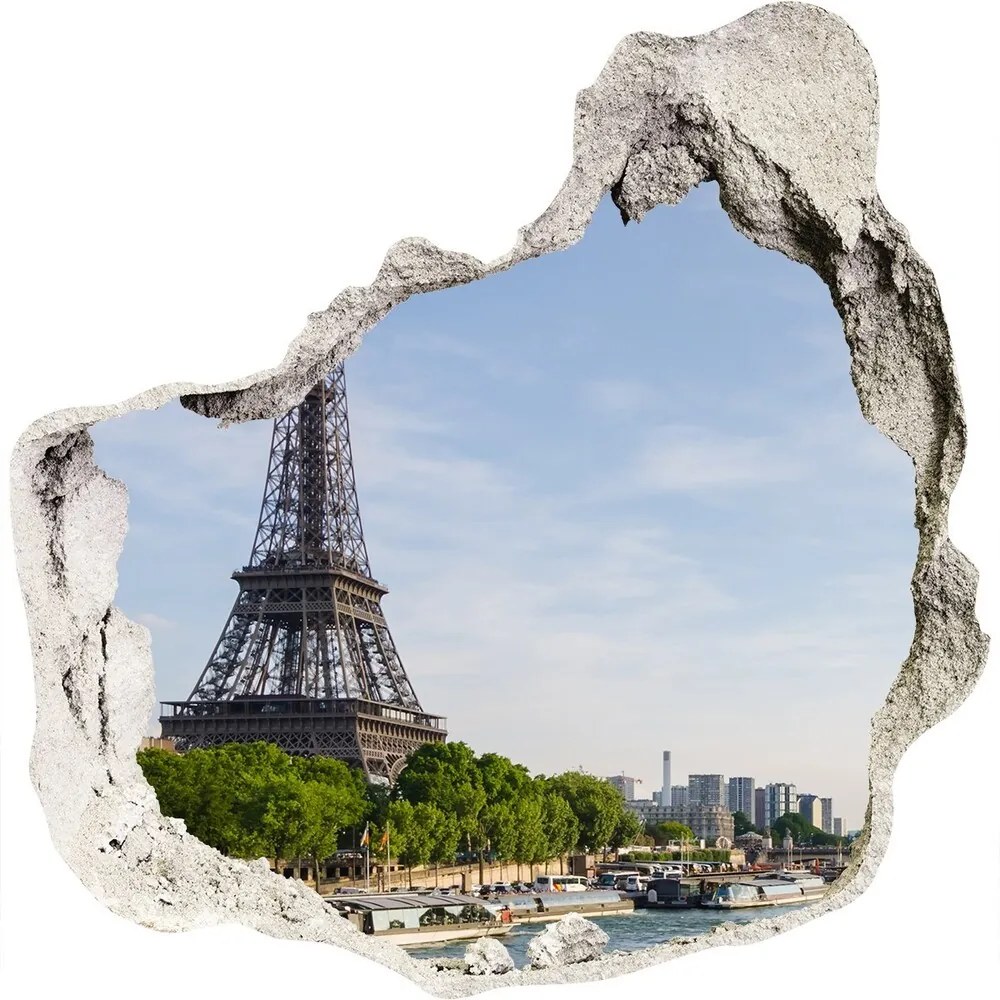 Foto fotografie diera na stenu Eiffelova veža v paríži nd-p-85055031