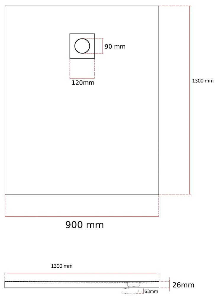 Erga Oldaf, SMC obdĺžniková sprchová vanička 130 x 90 cm, biela matná, ERG-GMA-OL-90130