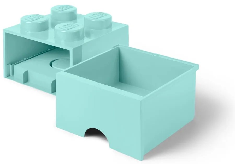 Svetlomodrý úložný box štvorec LEGO®