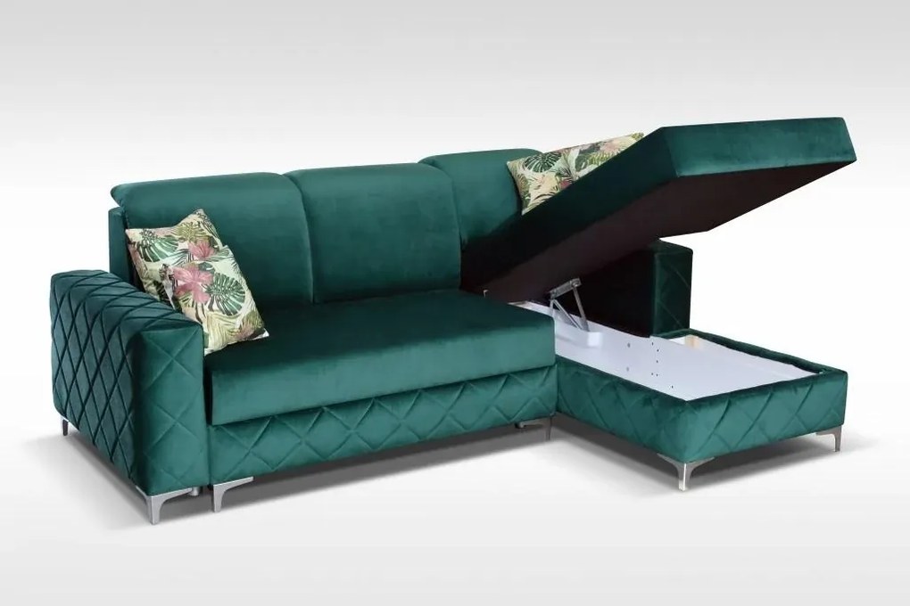 Sedacia súprava Borys mini, pravá, zelená (terra 39 /pol. tropic)