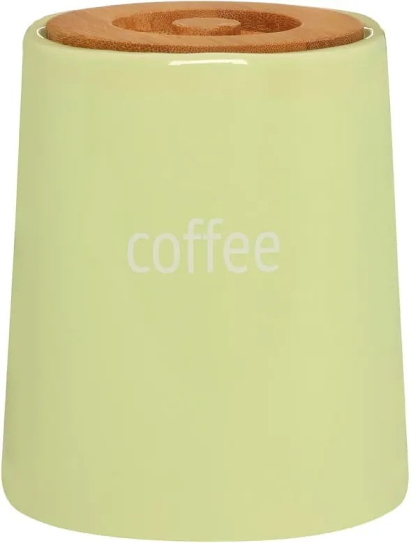 Zelená dóza na kávu s bambusovým vrchnákom Premier Housewares Fletcher, 800 ml