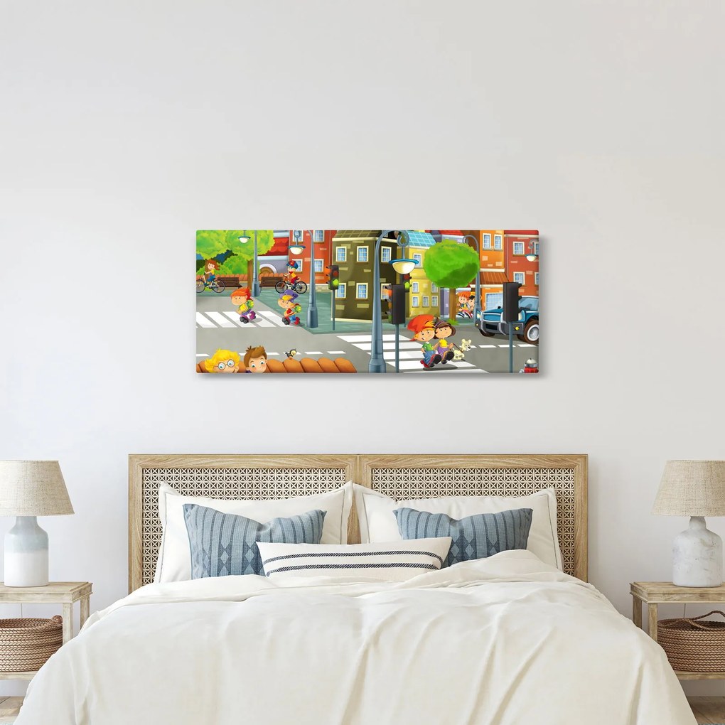 Obraz - Detské mestečko (120x50 cm)