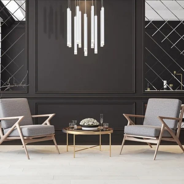 LED Luster na lanku ALBA 12xLED/1W/230V biela