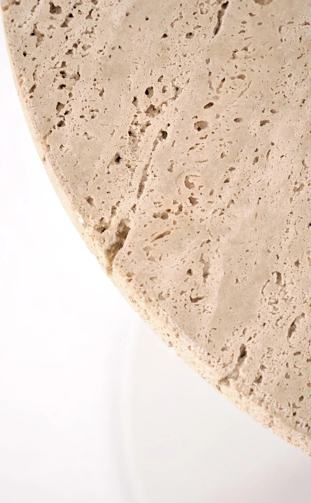 Konferenční stolek Traverso 35 cm travertin/bílý