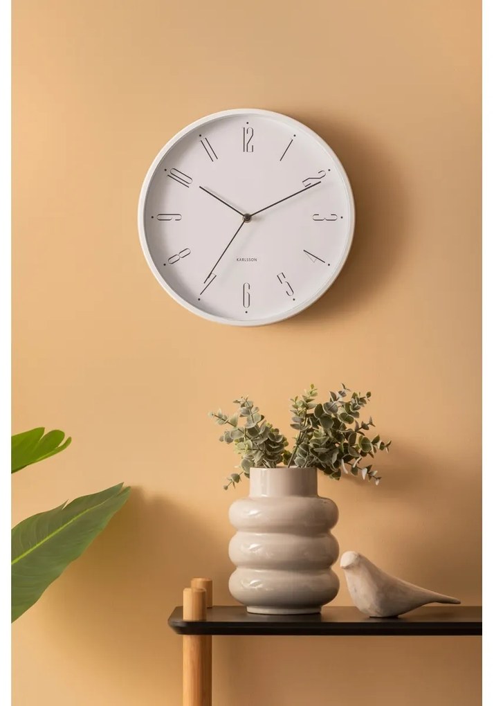 Karlsson 5988WH dizajnové nástenné hodiny biela, p. 30 cm