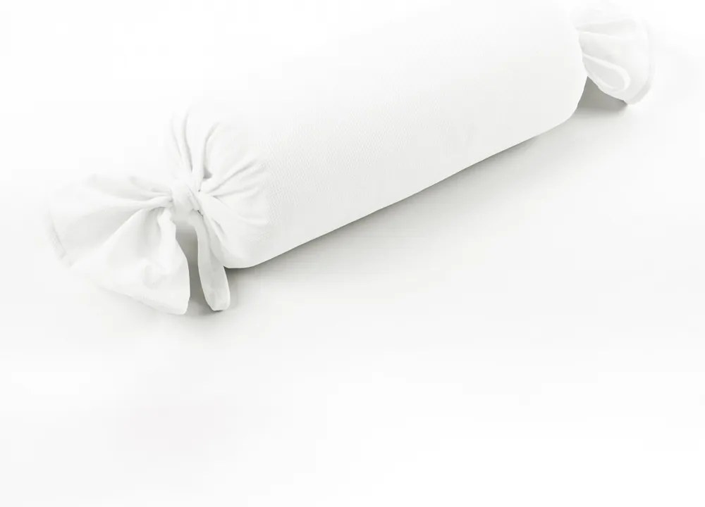 Biante Zamatový vankúš valec bonbon Velvet Brick SVB-201 Snehovo biely 15x80 cm