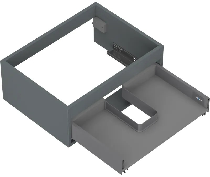 Mexen Box-A, závesná skrinka 60 cm, 1 zásuvka, grafitová matná, 91AX0-0600-235-1-66
