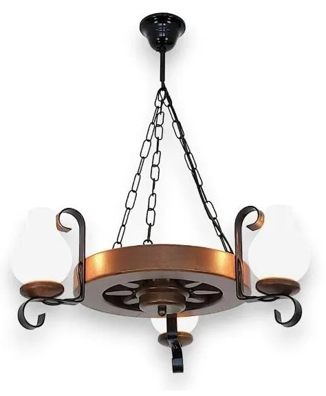 Brilagi - Luster na reťazi ROATA 3xE14/40W/230V buk/orech