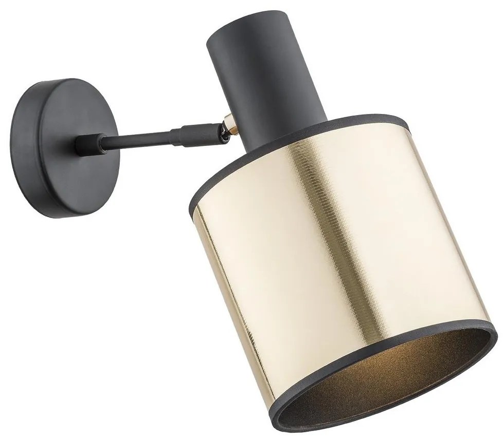 Argon 4279 - Nástenné bodové svietidlo HERMAN 1xE27/15W/230V mosadz/čierna