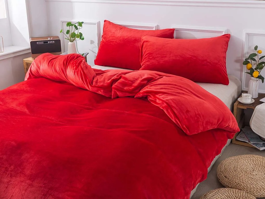 XPOSE® Mikroplyšové obliečky JORGA Exclusive - červené