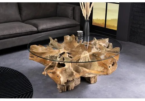 Konferenčný stôl Root 44120 Ø100cm Drevo Teak  - Komfort-nábytok
