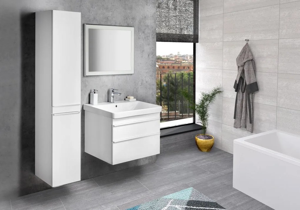 Sapho Sapho, Kúpeľňový set SITIA 80, biela matná, KSET-033
