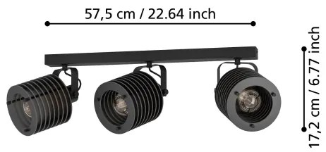 Eglo 900742 - Bodové svietidlo SEGOVIA 3xE27/40W/230V