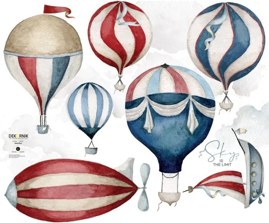 Samolepka do detskej izby sada balónikov L