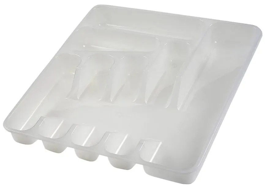 7-dielna nádoba na príbor, prírodná priehľadná. 39,5 x 37 x 5 001