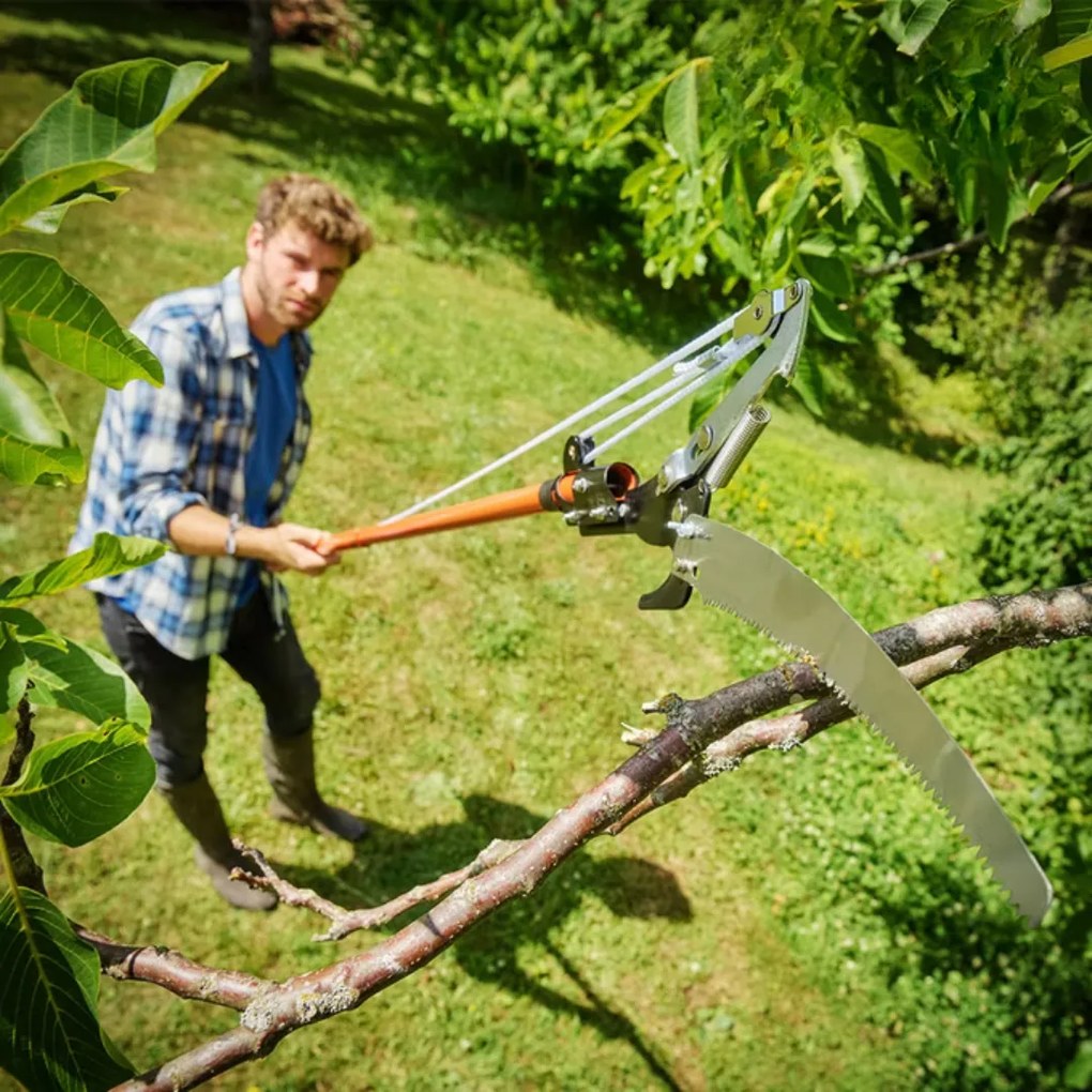 Teleskopická pílka s nožnicami MOREL, 2,6m, oranžová Gardebruk